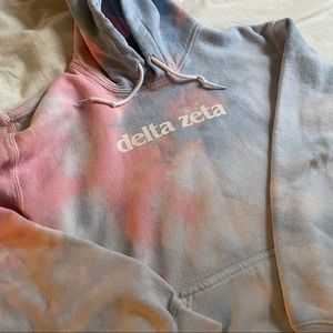 Tie dye Delta Zeta hoodie
